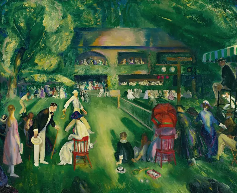 Tennis i Newport av George Wesley Bellows
