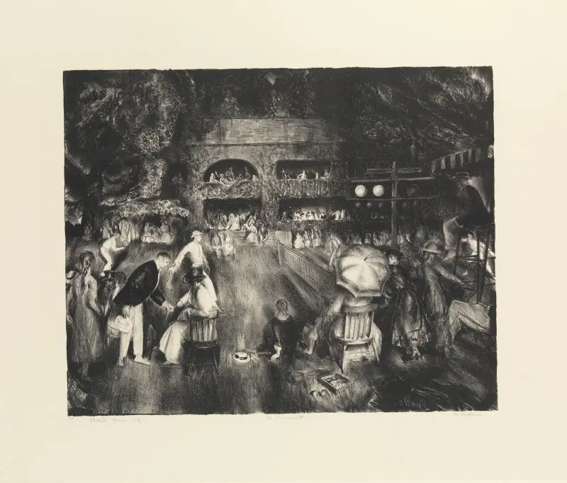 Tennis at Newport av George Wesley Bellows