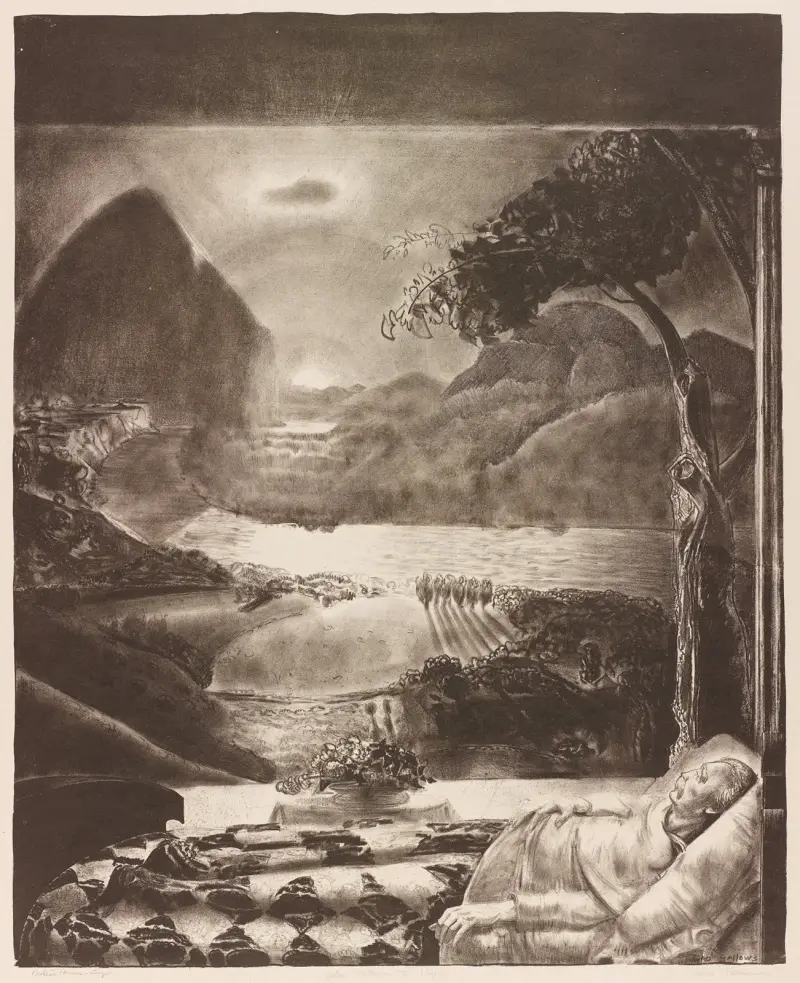 Återkomsten till livet (ur H. G. Wells serie 'Men Like Gods') av George Wesley Bellows
