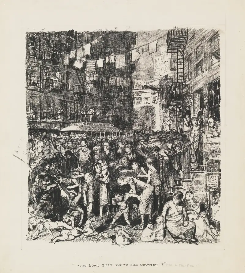 Varför åker de inte till landet på semester av George Wesley Bellows