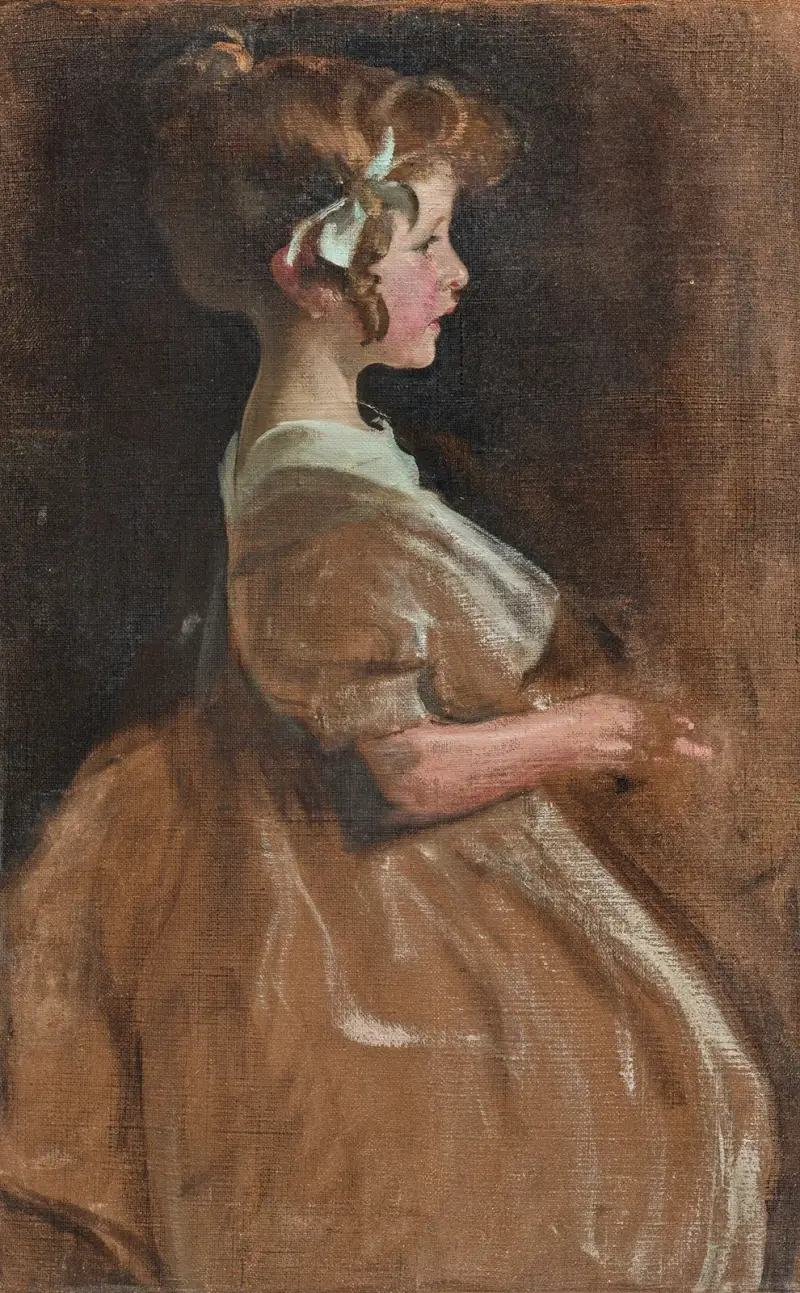 Portrait Of Charlotte ‘lollotte’ Aman-Jean Née Simon av John White Alexander