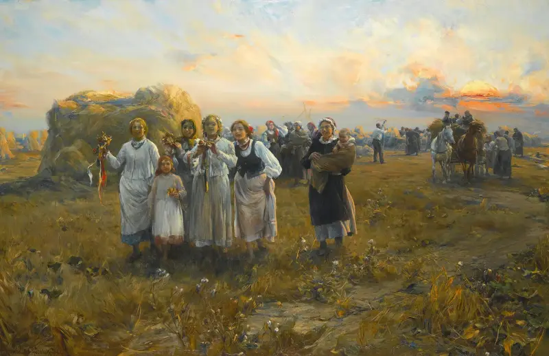 Erntefest von Alfred von Wierusz-Kowalski