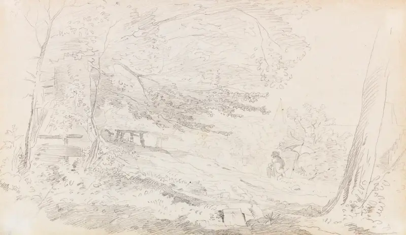 Landskap med målare av Wilhelm Busch