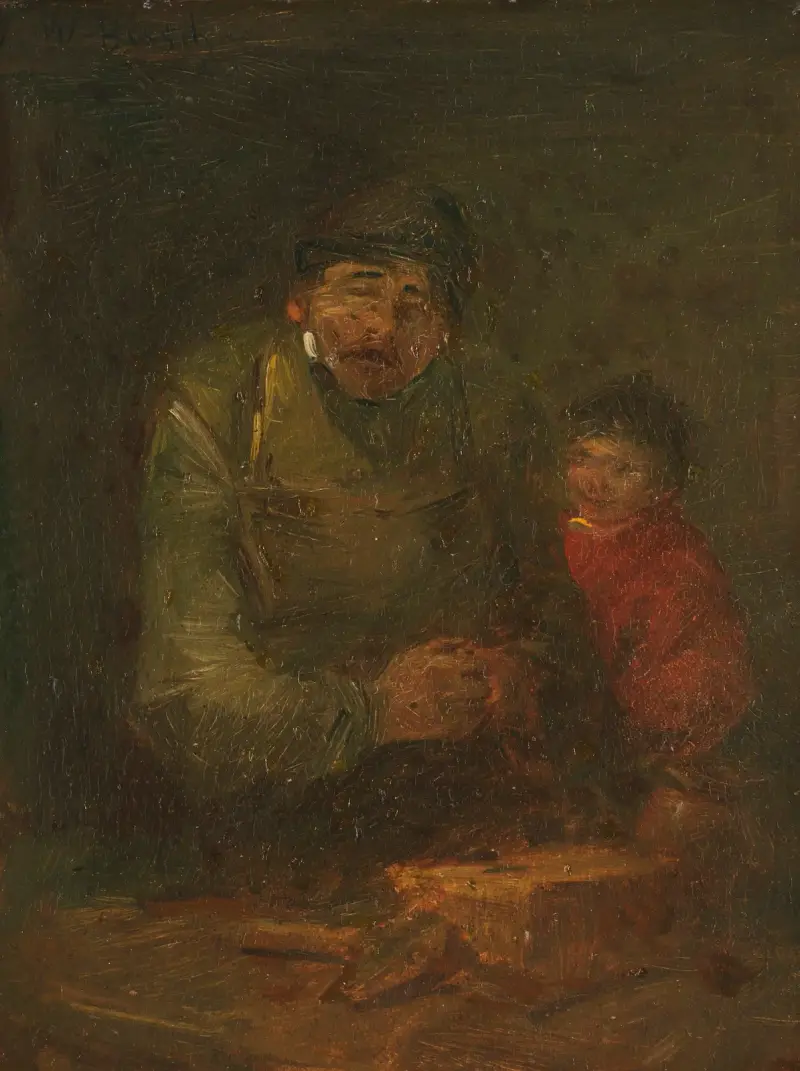 Så kallad arbetsrast (Den ömmande tummen) av Wilhelm Busch