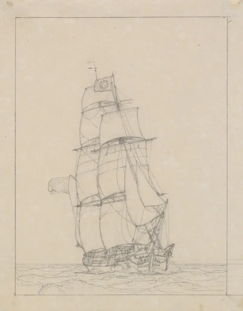 En brig av Christoffer Wilhelm Eckersberg