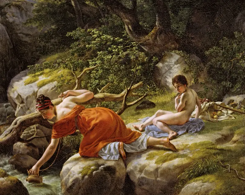 Hagar och Ismael i öknen av Christoffer Wilhelm Eckersberg