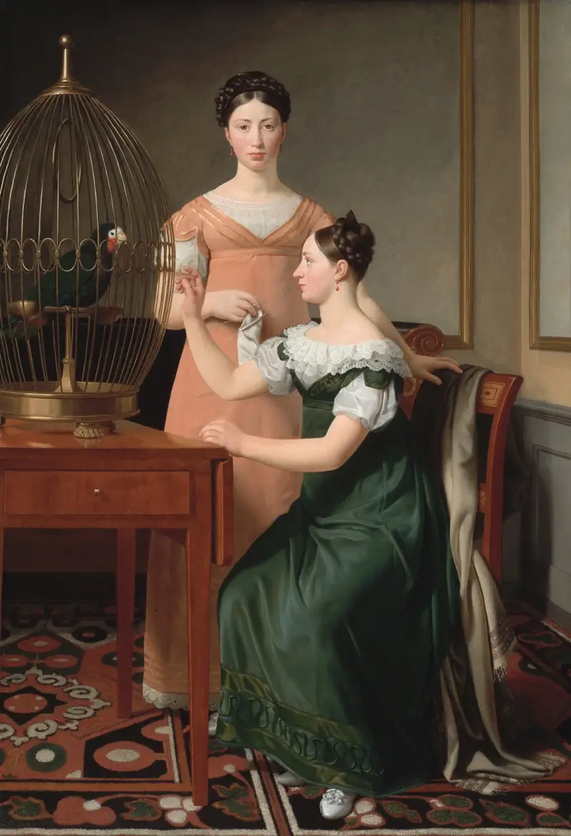 Mendel Levin Nathansons äldre döttrar, Bella och Hanna av Christoffer Wilhelm Eckersberg