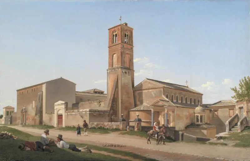 Sant'Agnese fuori le mura, Rom av Christoffer Wilhelm Eckersberg