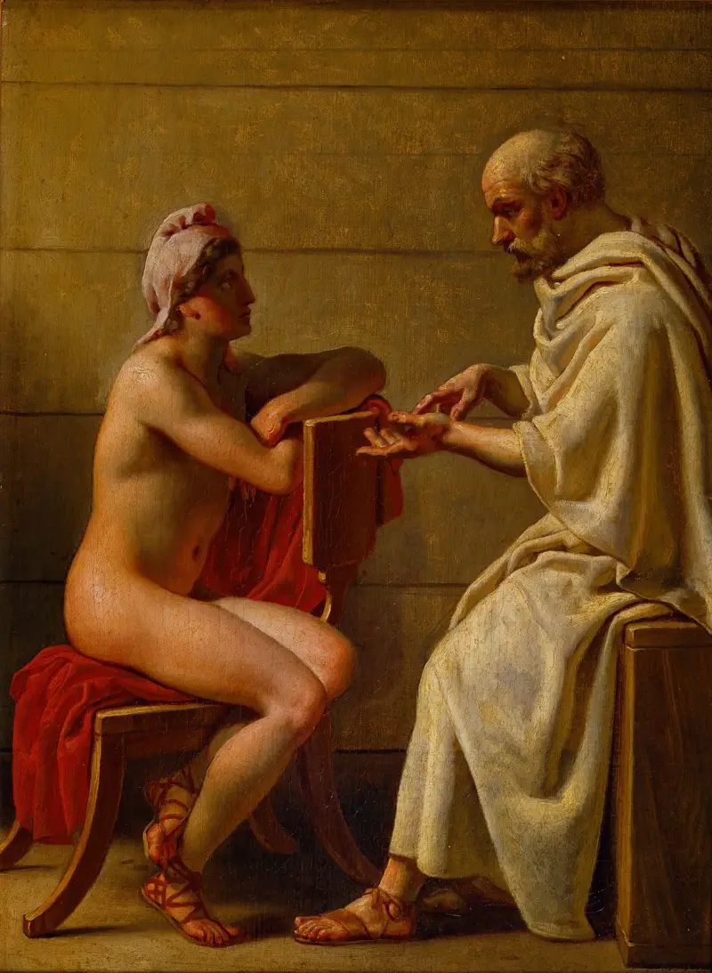 Sokrates och Alkibiades av Christoffer Wilhelm Eckersberg