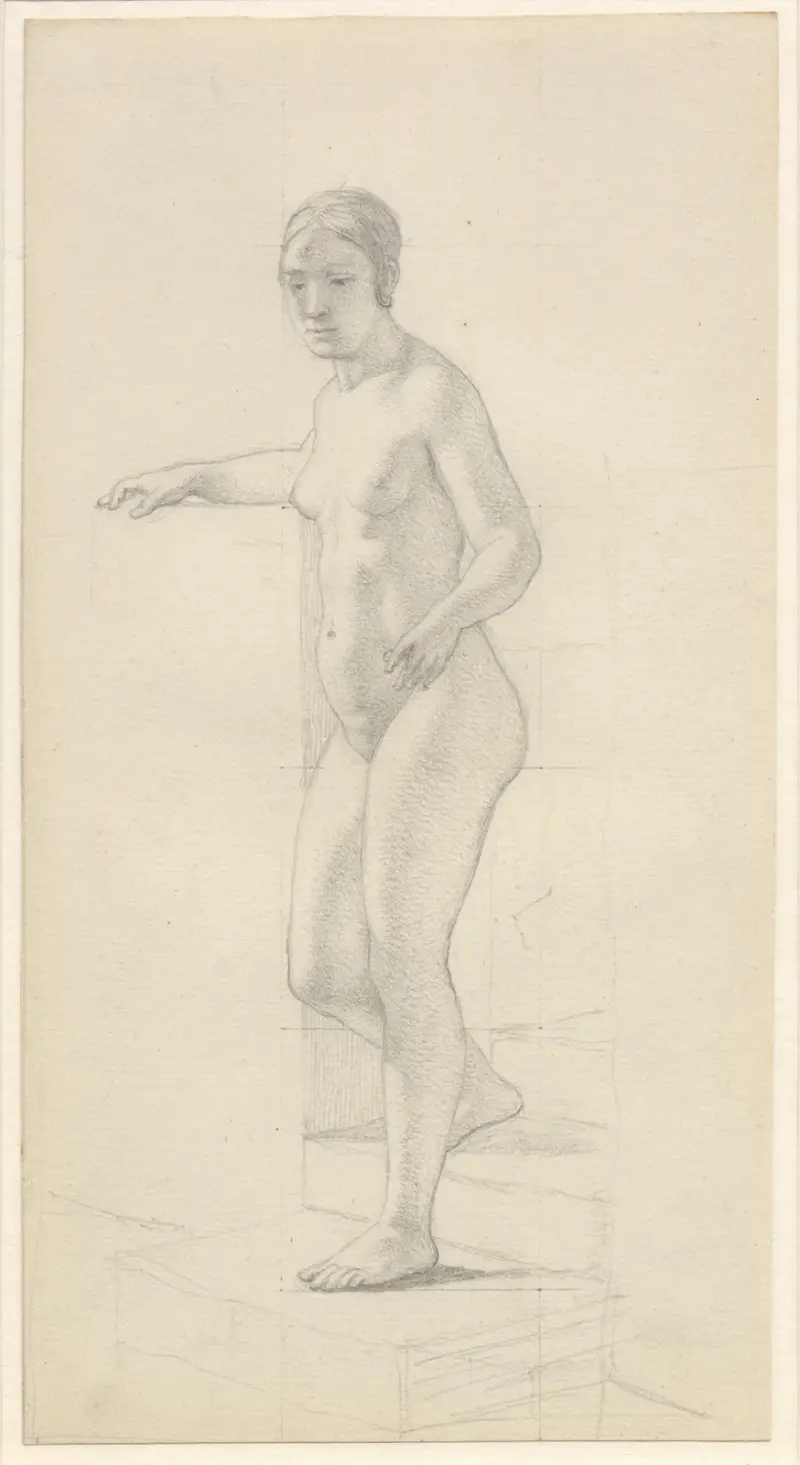 Stehende weibliche Modell von Christoffer Wilhelm Eckersberg
