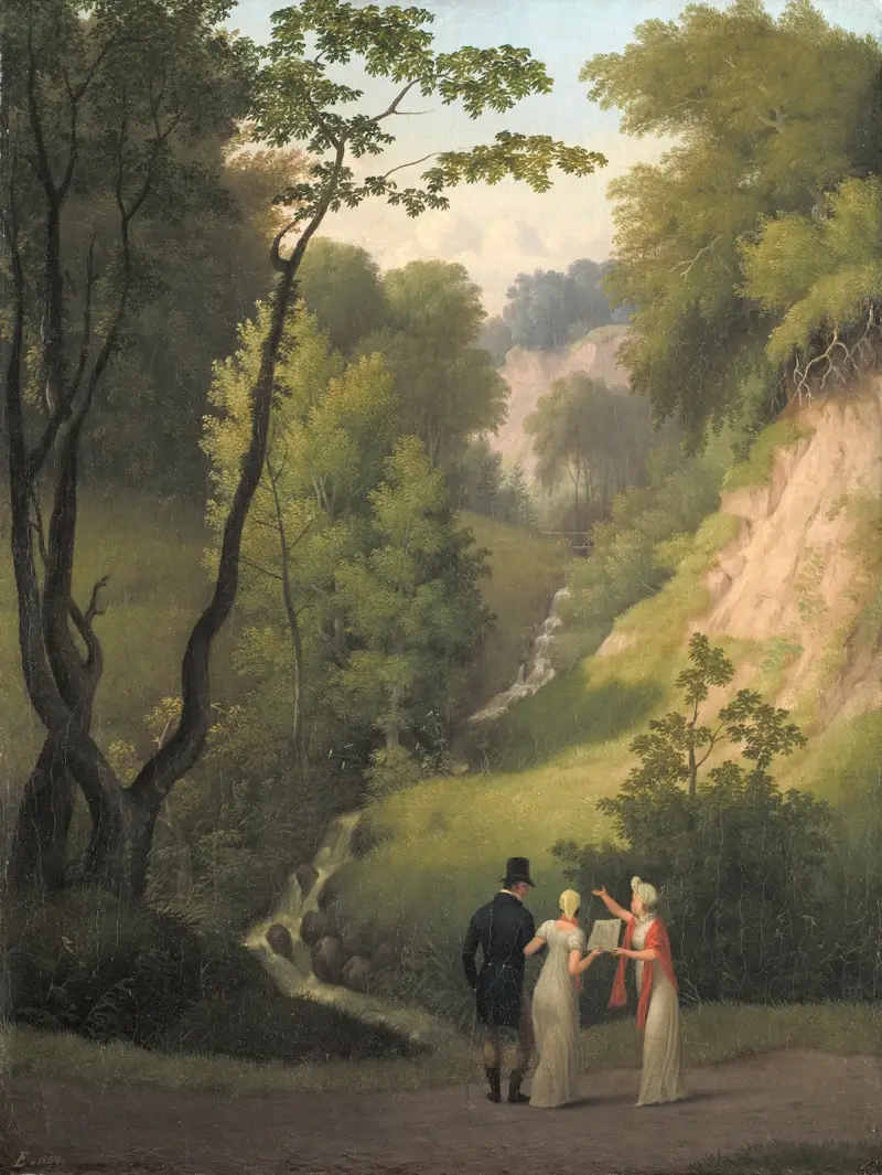 Djävulsklyftan vid Liselund. Ön Møn av Christoffer Wilhelm Eckersberg