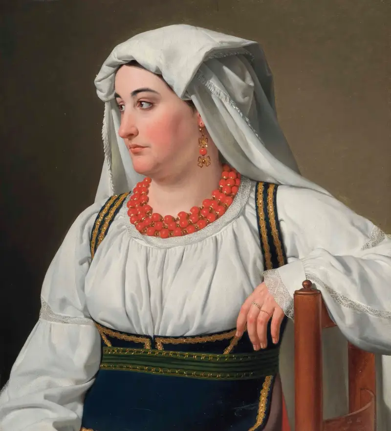 Una Ciociara, Portrait of a Roman Country Girl av Christoffer Wilhelm Eckersberg