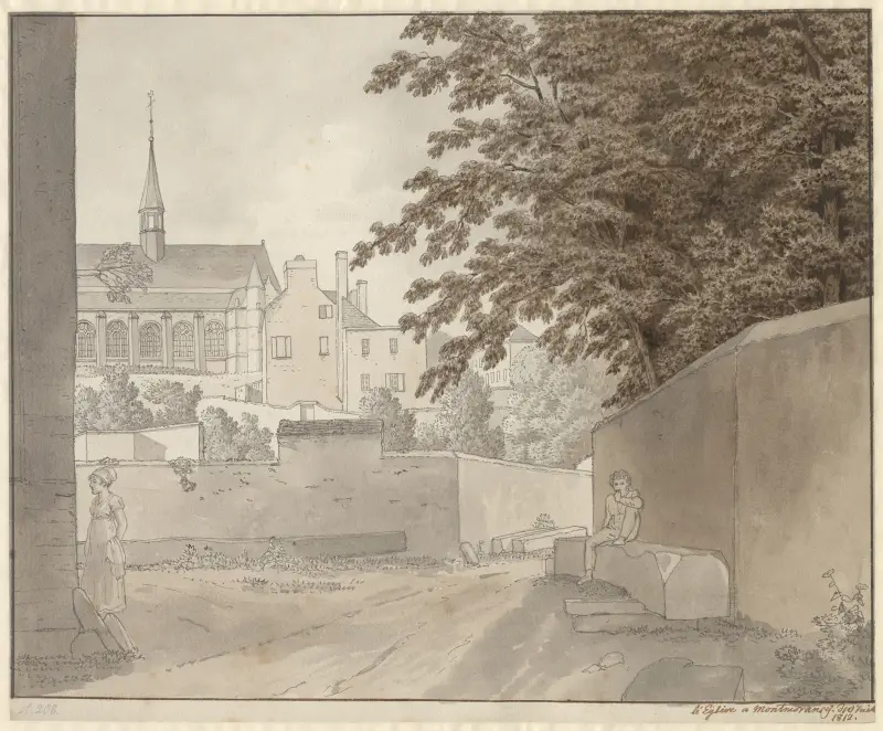 Przy kościele Saint-Martin w Montmorency, na północ od Paryża, 10 lipca 1812, Christoffer Wilhelm Eckersberg