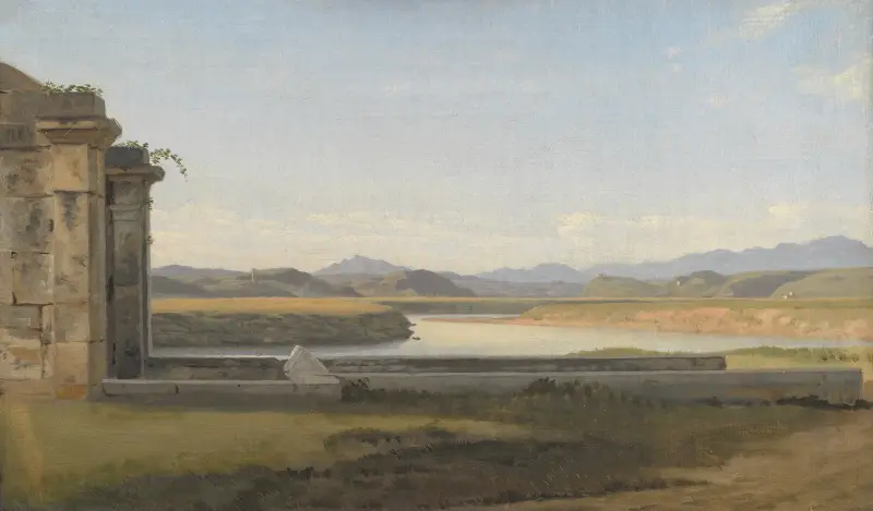 Utsikt från Fontana Acetosa, Rom av Christoffer Wilhelm Eckersberg