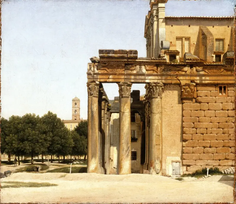 Utsikt över Via Sacra, Rom av Christoffer Wilhelm Eckersberg