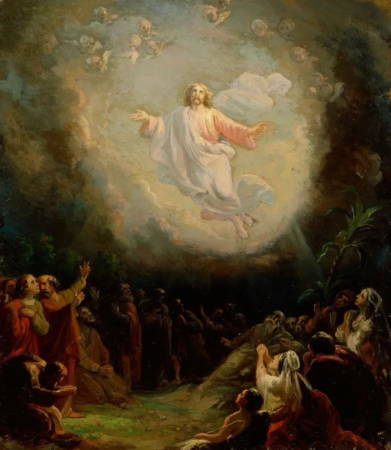 Christi Himmelfahrt, Skizze zum Altarbild in Lemland von Robert Wilhelm Ekman