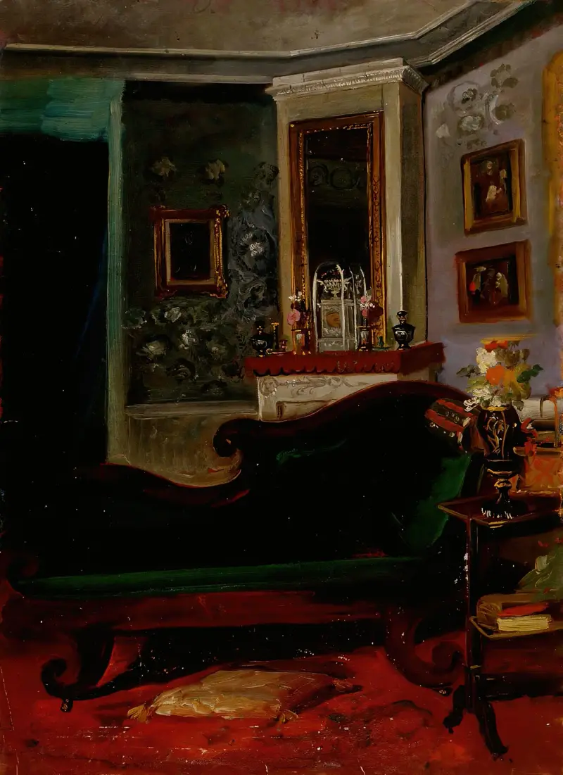 Grünes Sofa von Robert Wilhelm Ekman