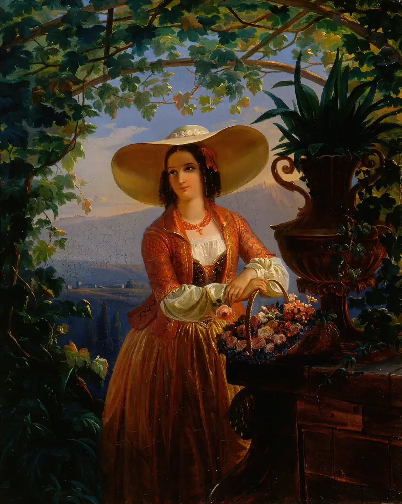Italian Flower-Girl av Robert Wilhelm Ekman