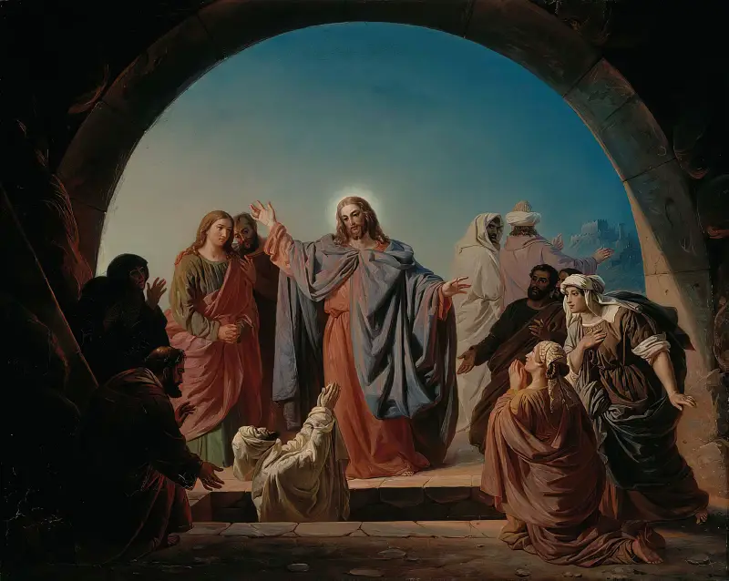 Jesus erweckt Lazarus von Robert Wilhelm Ekman