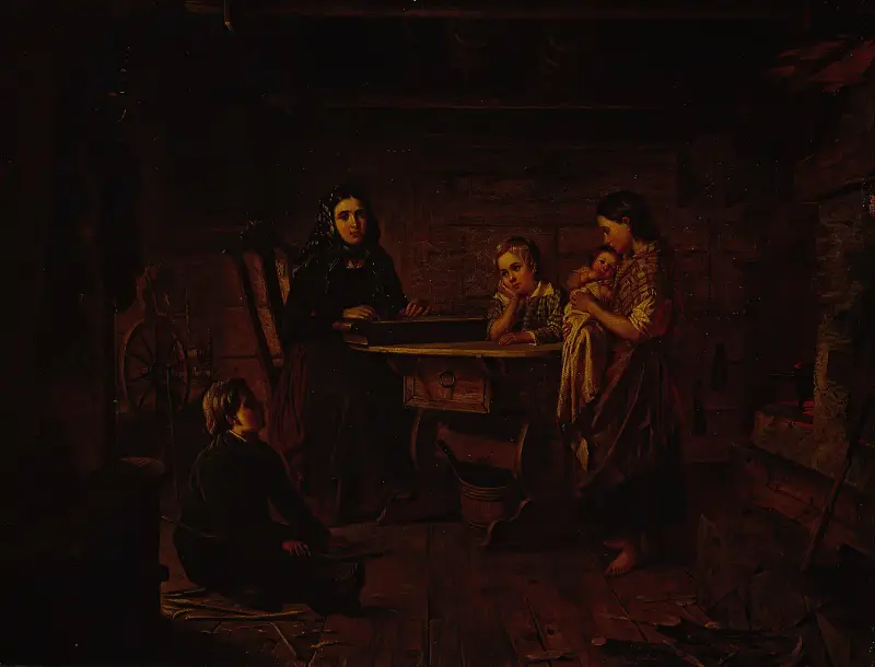 Kreeta Haapasalo Playing The Kantele av Robert Wilhelm Ekman