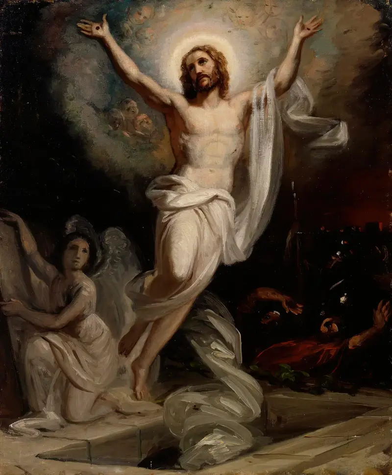 Resurrection Of Christ, Sketch Of The Altarpiece Of The Present-Day Central Pori Church av Robert Wilhelm Ekman