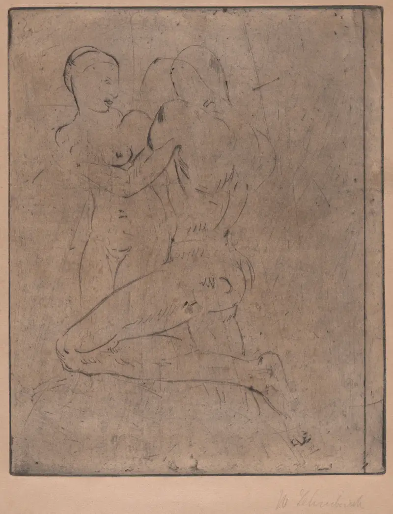 Gwałt II (Raub II, kobieta w połowie), 1911 – Nr. 1, Wilhelm Lehmbruck