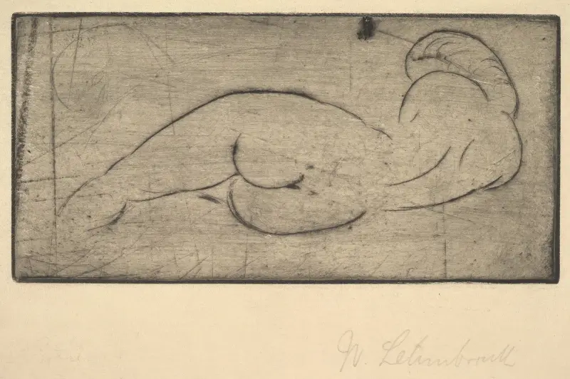 Odpočinek (ležící na zádech), Wilhelm Lehmbruck
