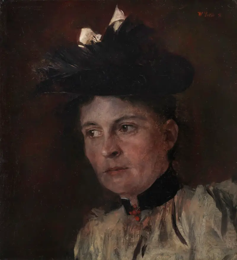 Bildnis Frau Auguste Mayr av Wilhelm Leibl