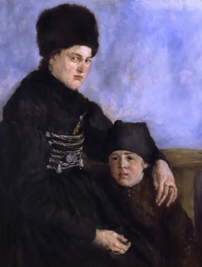 Woman and Child av Wilhelm Leibl