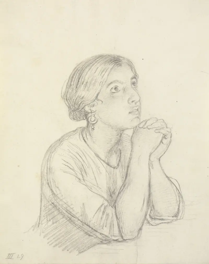 Betende Italienerin, Brustbild von Wilhelm Marstrand