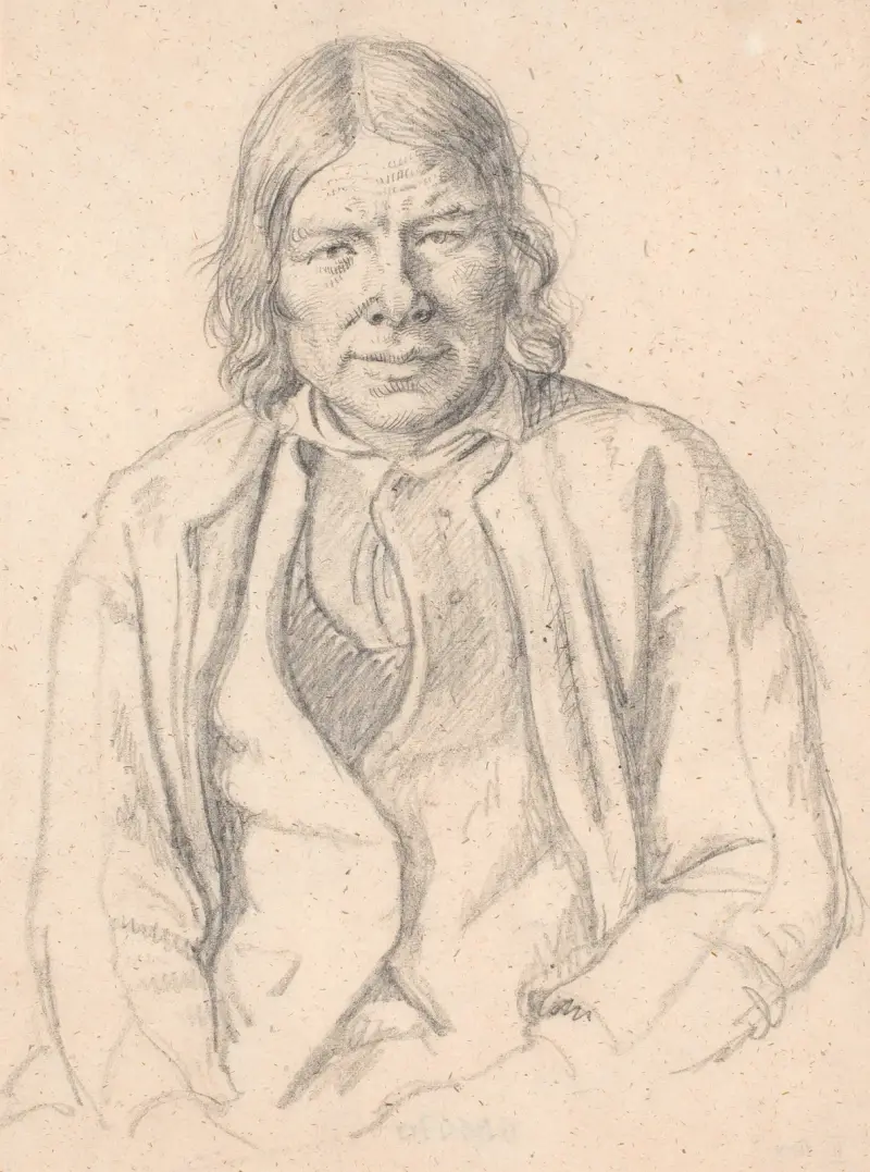 Brustbild eines schwedischen Bauern von Wilhelm Marstrand