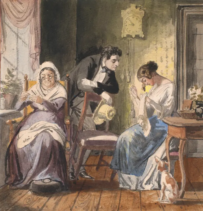 Ein Besuch (Ein Besuch aus dem Alltagsleben) von Wilhelm Marstrand