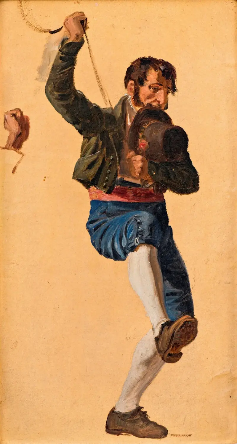 Italienische Studie zum Fest des heiligen Antonius in Rom von Wilhelm Marstrand