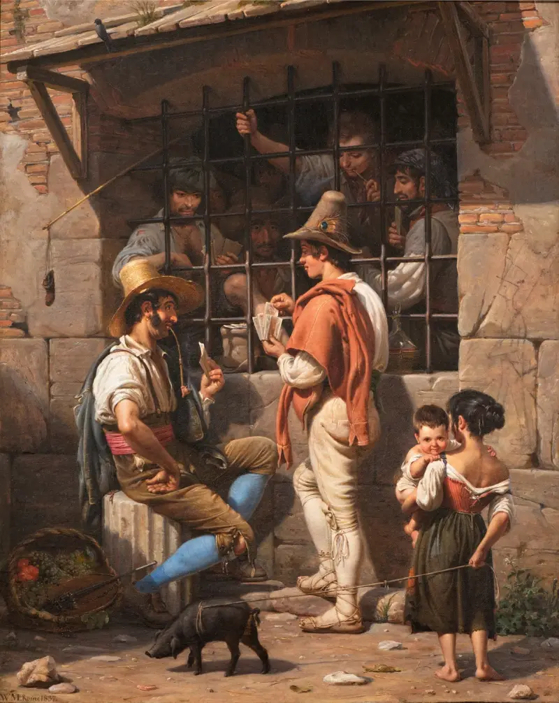 Scena w rzymskim więzieniu, Wilhelm Marstrand