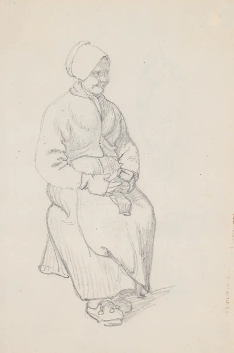 Siedząca szwedzka wieśniaczka, Wilhelm Marstrand