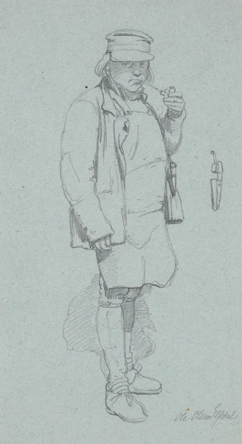 Stehender schwedischer Bauer von Wilhelm Marstrand