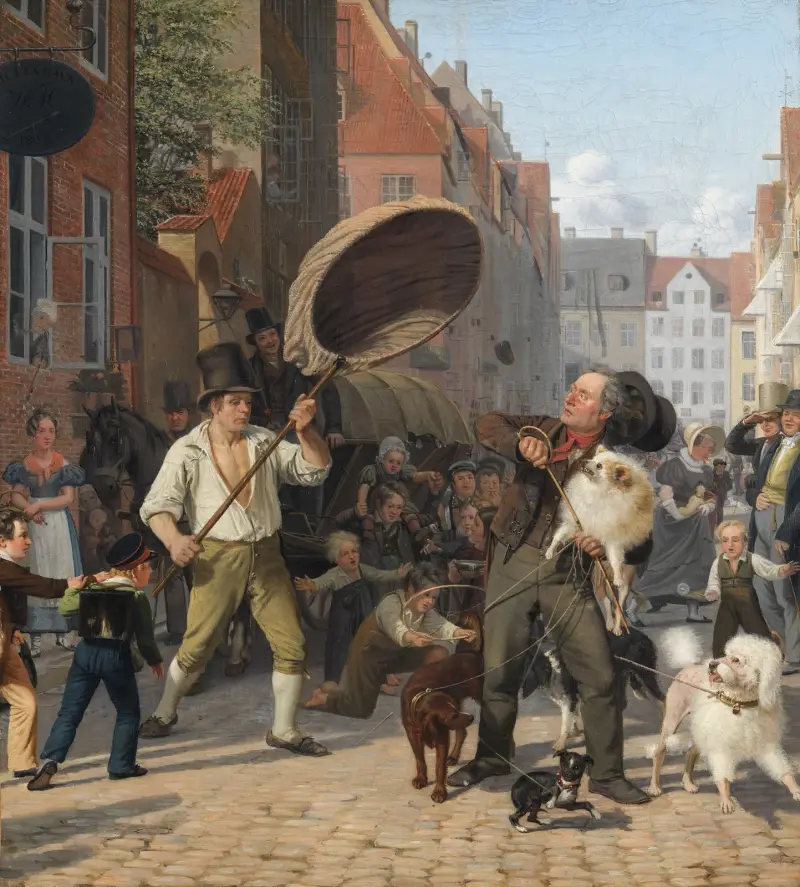 Street Scene in the Dogdays av Wilhelm Marstrand