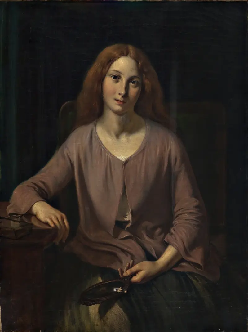 Venetian woman in the restroom av Wilhelm Marstrand