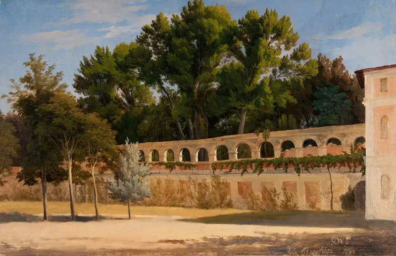 From Villa Borghese av Gustaf Wilhelm Palm