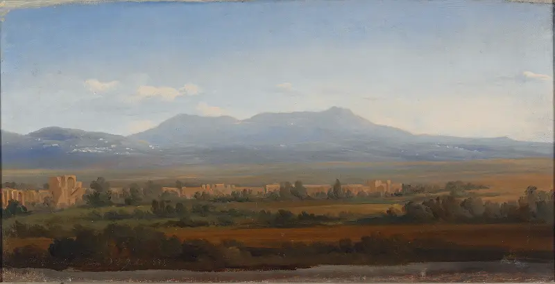 View from the Albano Mountains. Study av Gustaf Wilhelm Palm