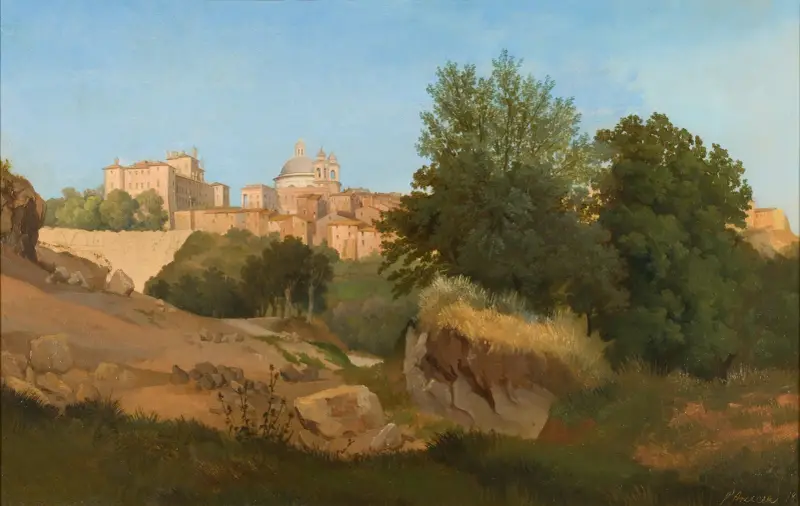 View of Ariccia av Gustaf Wilhelm Palm