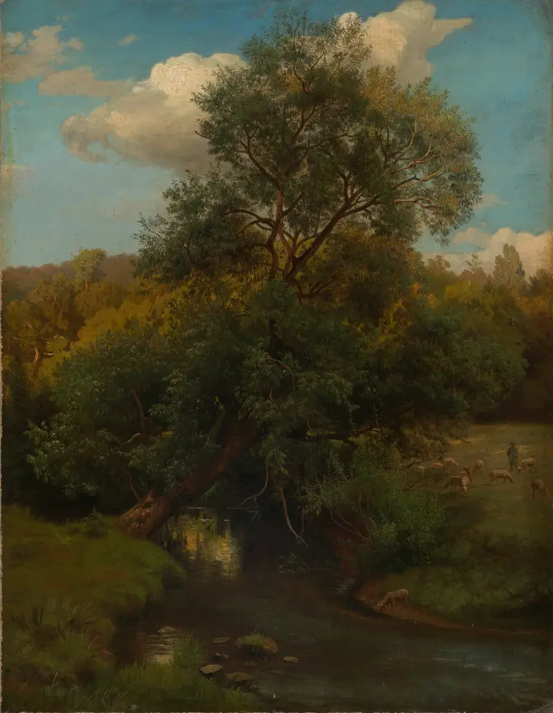 Vid bäcken av Johann Wilhelm Schirmer