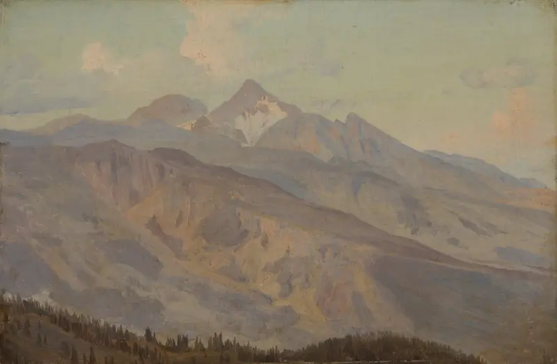 Vy mot bergen av Johann Wilhelm Schirmer