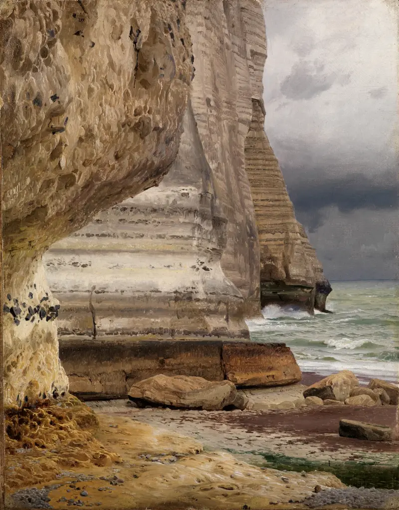 Klippkust vid Étretat av Johann Wilhelm Schirmer