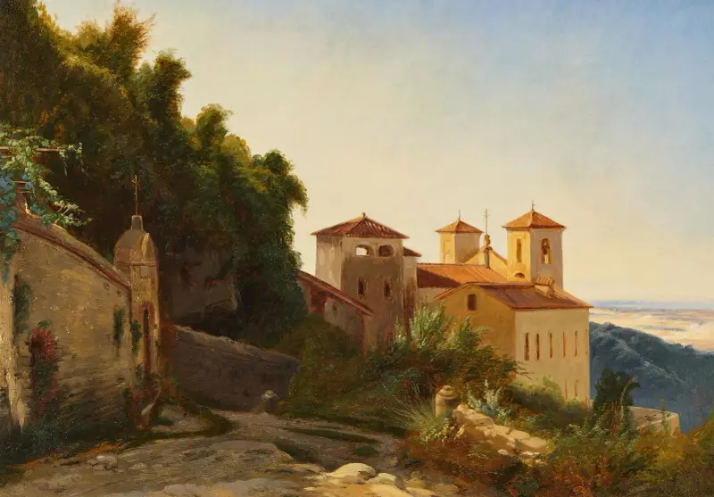 Kloster in Italien av Johann Wilhelm Schirmer