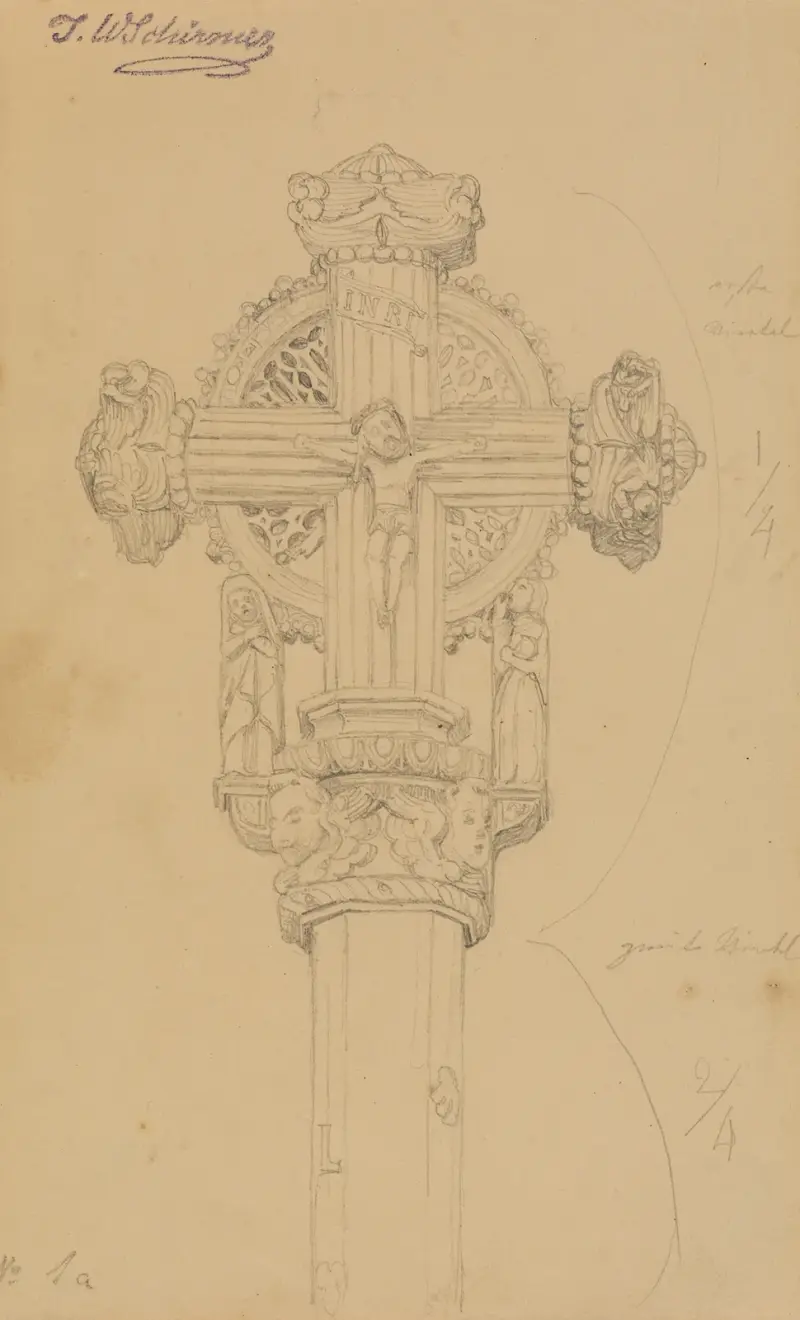 Normannisches Hochkreuz, fol. 1 a av Johann Wilhelm Schirmer