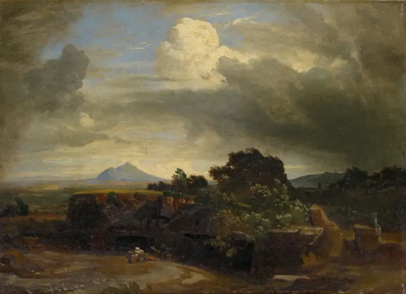 Storm i Campagnan av Johann Wilhelm Schirmer