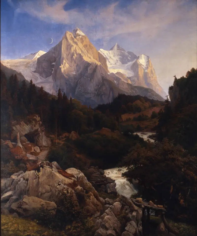 The Wetterhorn av Johann Wilhelm Schirmer