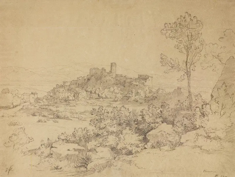 Utsikt från Olevano av Johann Wilhelm Schirmer