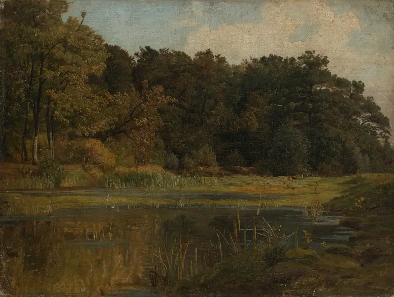 Skogsdamm av Johann Wilhelm Schirmer